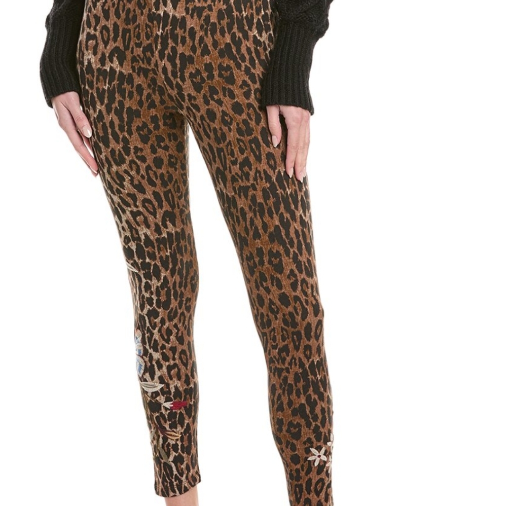 Johnny was animal print leggings